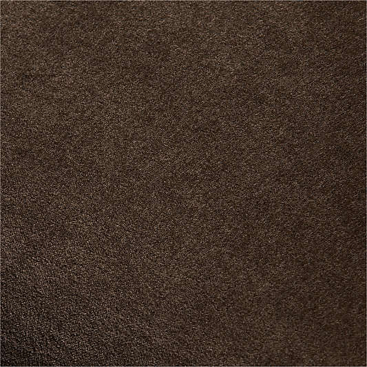 Deep Brown 20"x20" Washed Organic Cotton Velvet Throw Pillow