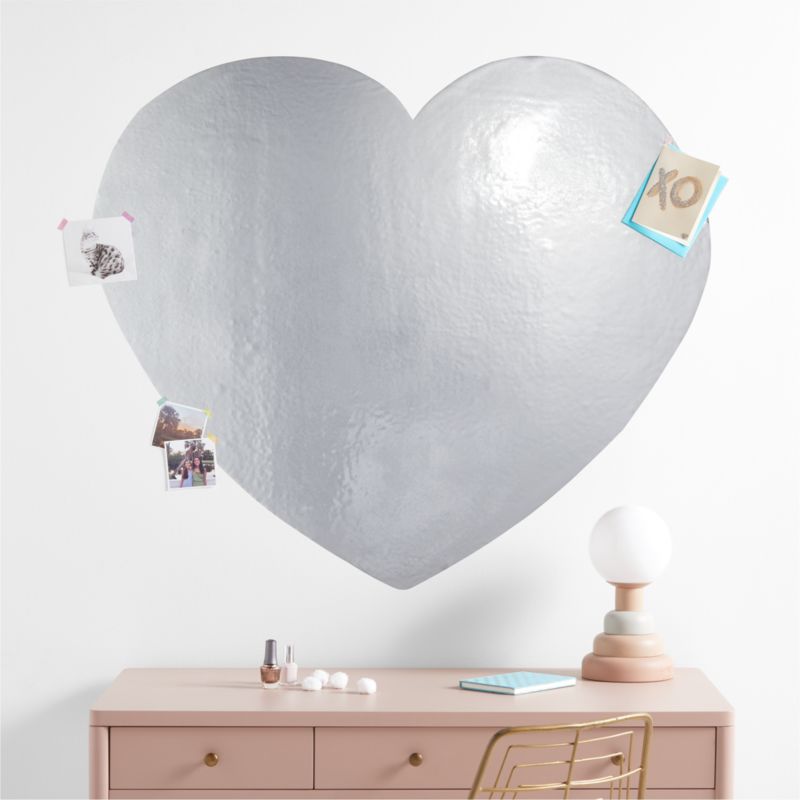 Silver Watercolor Heart Large Wall Decal - image 0 of 4