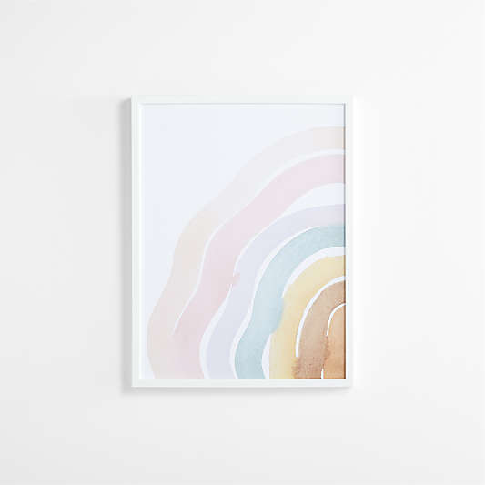 Watercolor Rainbow Framed Wall Art Print