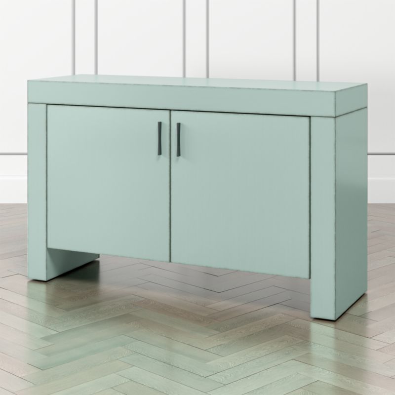 Waterfall Blue-Grey Storage Cabinet