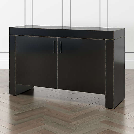 Waterfall Bruno Black Storage Cabinet