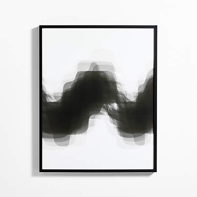 "Wave 4" by Tad Takano Digital Art 40"x50" Framed Wall Art Print