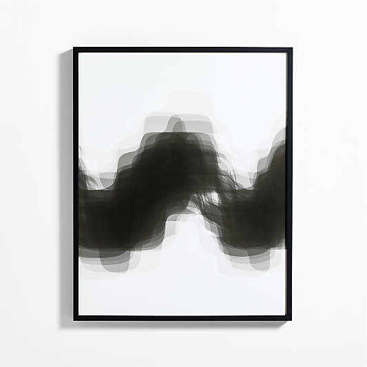 "Wave 4" by Tad Takano Digital Art 40" x 50" Framed Wall Art Print