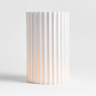 View Wave Large White Porcelain Hurricane Candle Holder details