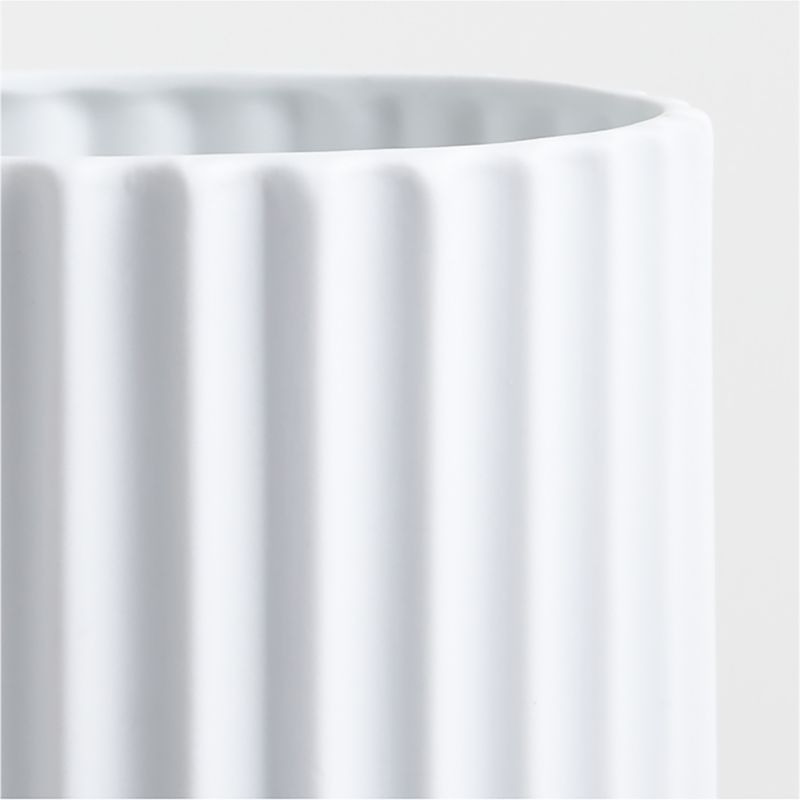 Wave White Porcelain Hurricane Candle Holder