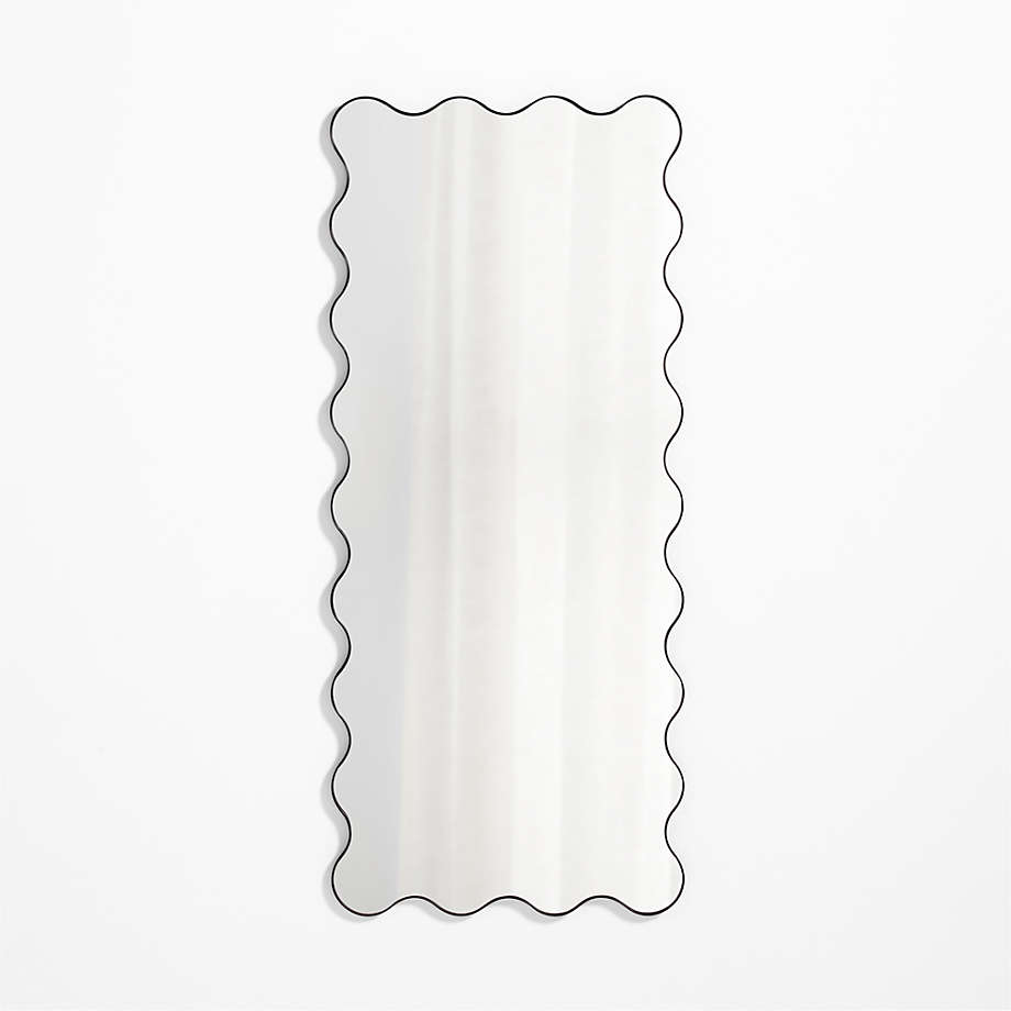 Waveland Black Metal FullLength Scalloped Wavy Wall Mirror + Reviews