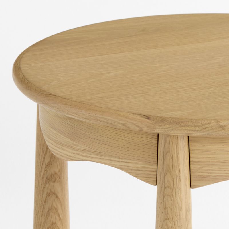 Waveland Natural Oak Wood Round Nursery Side Table - image 2 of 3