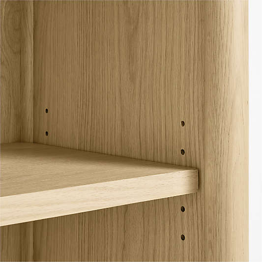 Waveland 38" Natural Oak Wood 4- Shelf Tall Kids Bookcase