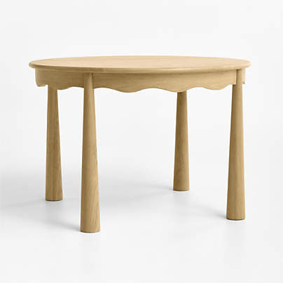 Waveland Natural Oak Wood Round Kids Play Table