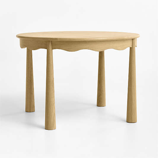 Waveland Natural Oak Wood Round Kids Play Table