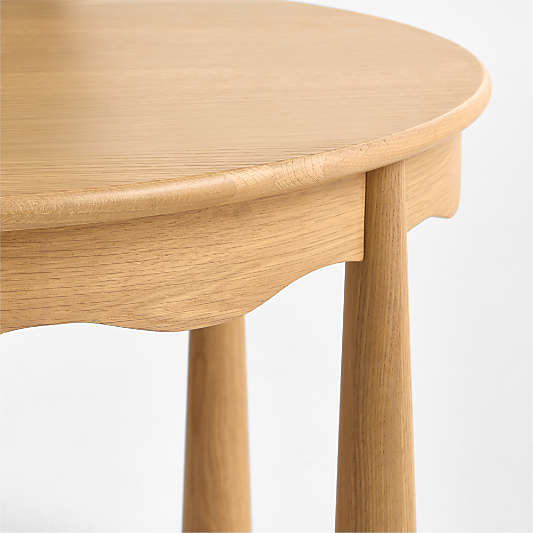 Waveland Natural Oak Wood Round Kids Play Table