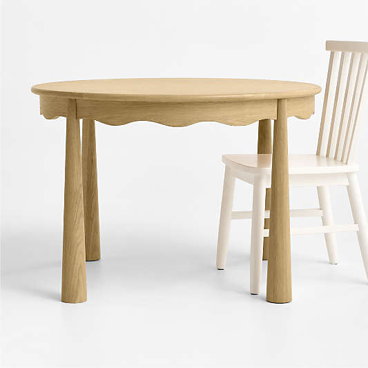 Waveland Natural Oak Wood Round Kids Play Table