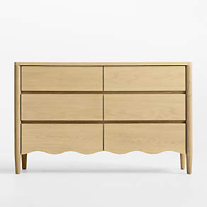 Waveland Ivory and Natural Stripe Upholstered Kids Full Bed