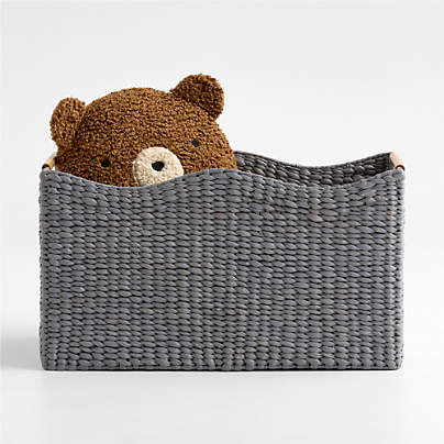 Waveland Wicker Kids Floor Bin with Handles
