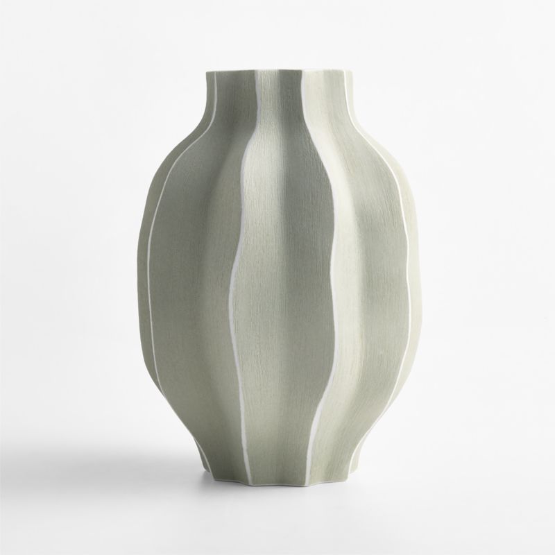 Waverly Large Smoke Green Porcelain 13" Vase - image 3 of 4