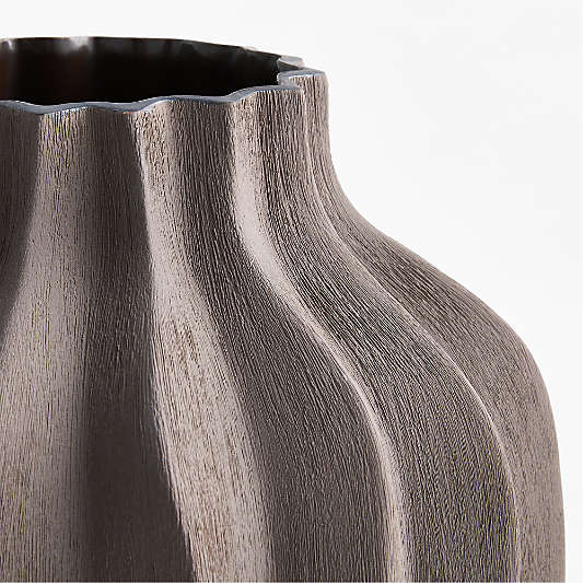 Waverly Medium Brown Porcelain 10" Vase