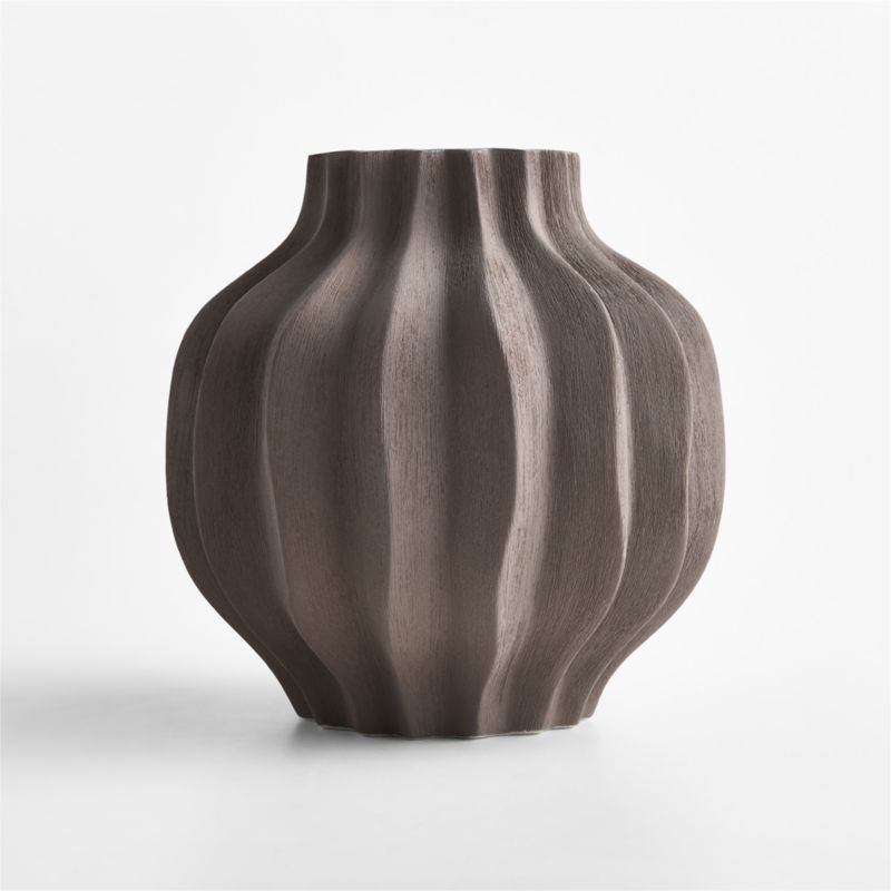 Waverly Medium Brown Porcelain 10" Vase - image 3 of 4