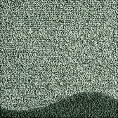 Wavy Border Muted Blue Kids Performance Area Rug Swatch