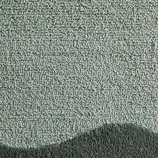 Wavy Border Muted Blue Kids Performance Area Rug