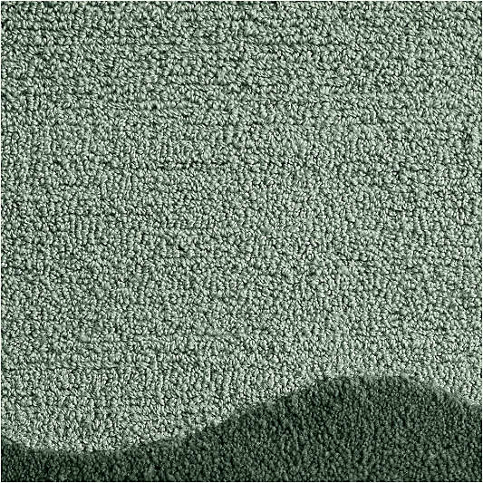 Wavy Border Muted Blue Kids Performance Area Rug