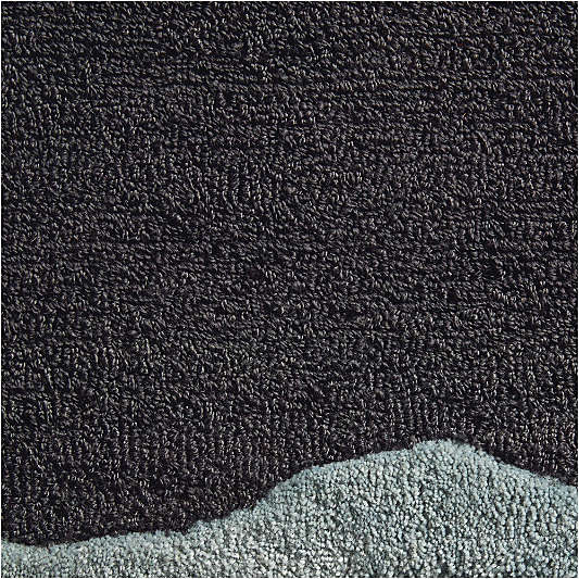 Wavy Border Midnight Navy Blue Kids Performance Area 12"x18" Rug Swatch