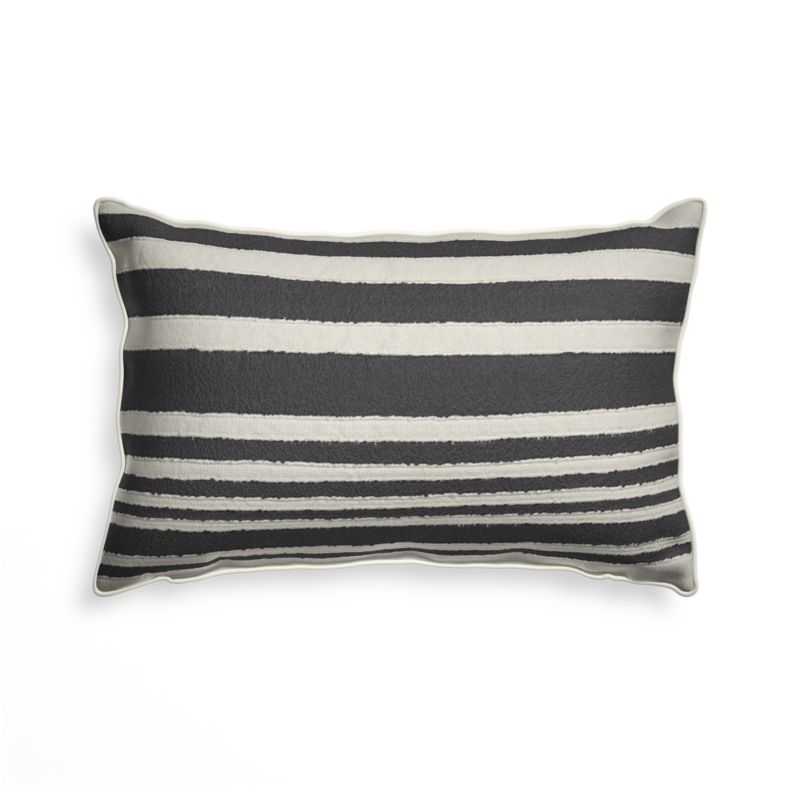 Mohave 20"x13" Wide Black Stripe Indoor/Outdoor Lumbar Pillow - image 7 of 9