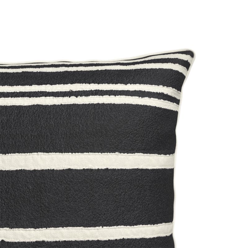 Mohave 20"x20" Wide Black Stripe Indoor/Outdoor Pillow - image 2 of 5