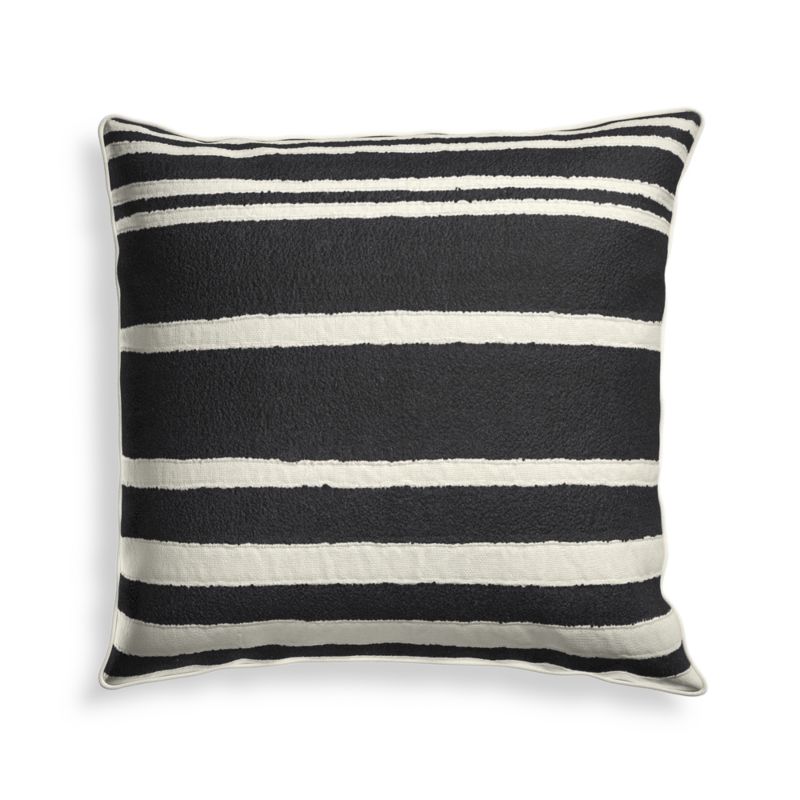 Mohave 20"x20" Wide Black Stripe Indoor/Outdoor Pillow - image 3 of 5