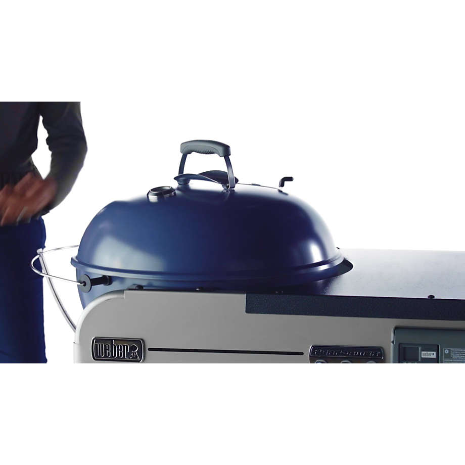 Weber Performer Deluxe Slate Blue Charcoal Outdoor Grill + Reviews