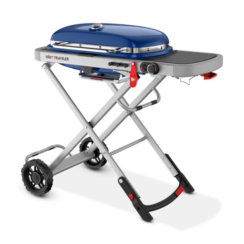 Weber ® Deep Ocean Blue Traveler Portable Gas Grill - image 1 of 4