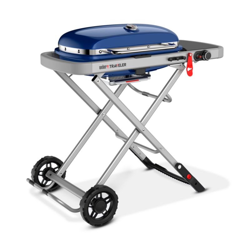 Weber ® Deep Ocean Blue Traveler Portable Gas Grill - image 4 of 4