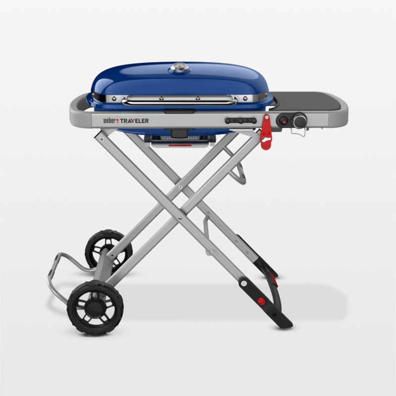 Weber ® Deep Ocean Blue Traveler Portable Gas Grill - image 0 of 4