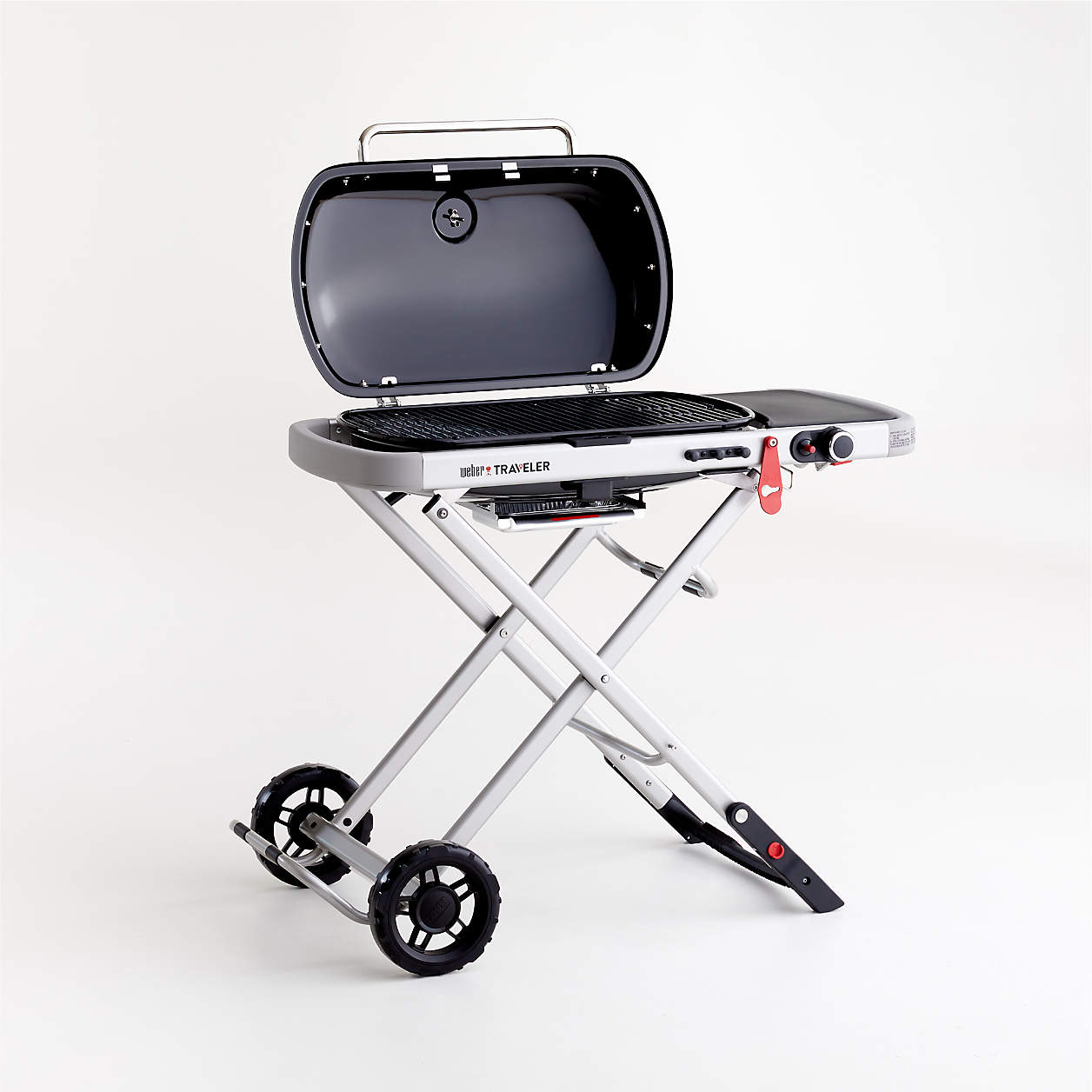 Weber Traveler Mini Portable Black Liquid Propane Gas Outdoor Grill ...