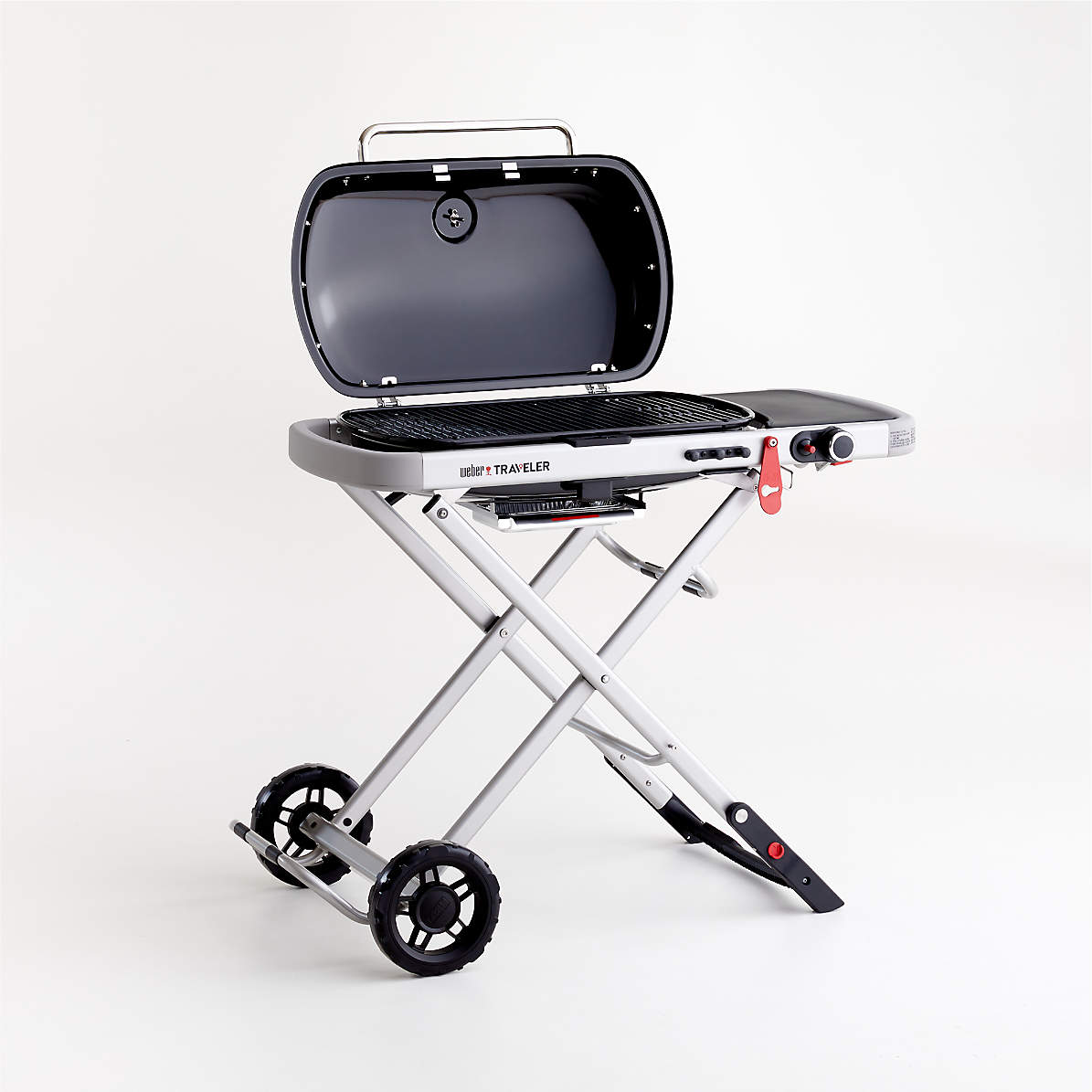 Weber Traveler Mini Black Propane Outdoor Grill + Reviews Crate & Barrel