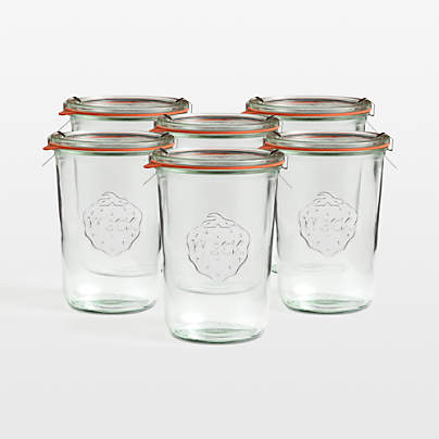 Weck 28.7-Oz. Glass Canning Jar, Set of 6