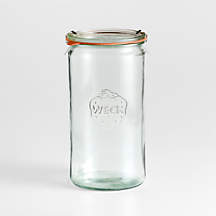 Weck 54-oz. Glass Cylindrical Jar | Crate & Barrel