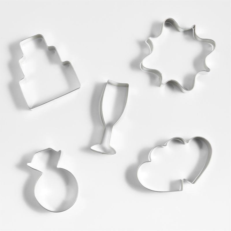 Wedding Cookie Cutters, Set of 5