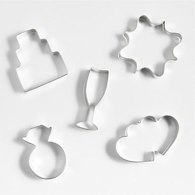View Wedding Cookie Cutters, Set of 5 details