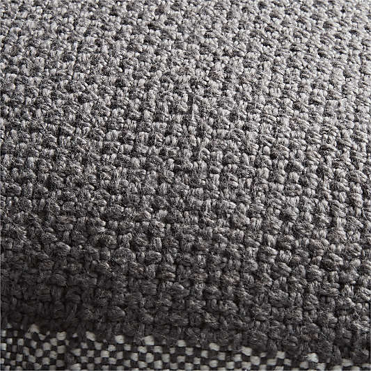 Weekend Storm Grey Organic Cotton 23"x23" Throw Pillow Cover