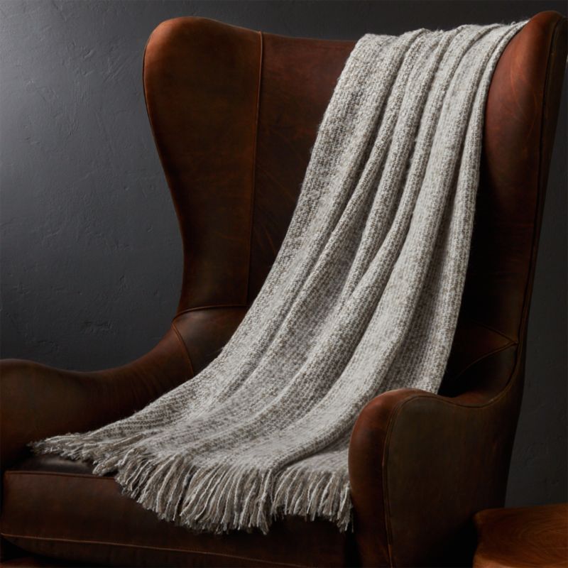 Grey discount silver throw