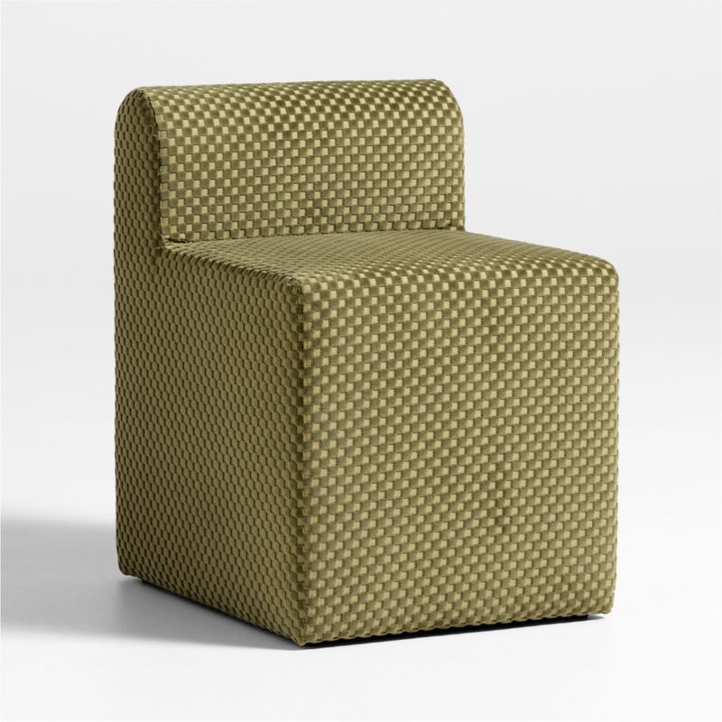 Wellie Moss Green Slipcovered Vanity Kids Chair - image 2 of 6