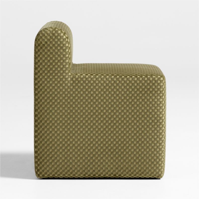 Wellie Moss Green Slipcovered Vanity Kids Chair - image 3 of 6