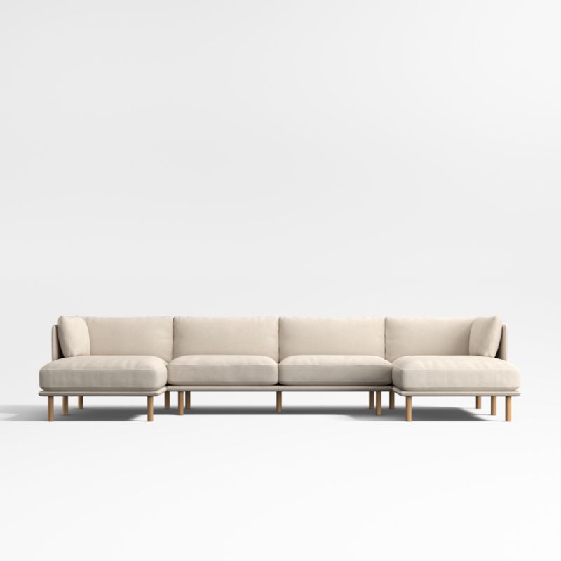 Wells 3-Piece Double-Chaise Sectional Sofa - image 2 of 6