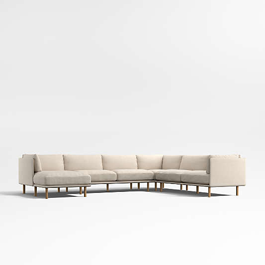 Wells 4-Piece L-Shaped Sectional Sofa with Chaise Lounge