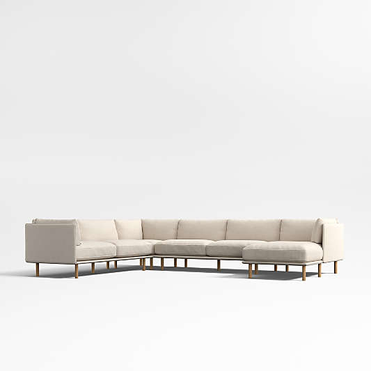 Wells 4-Piece L-Shaped Sectional Sofa with Chaise Lounge