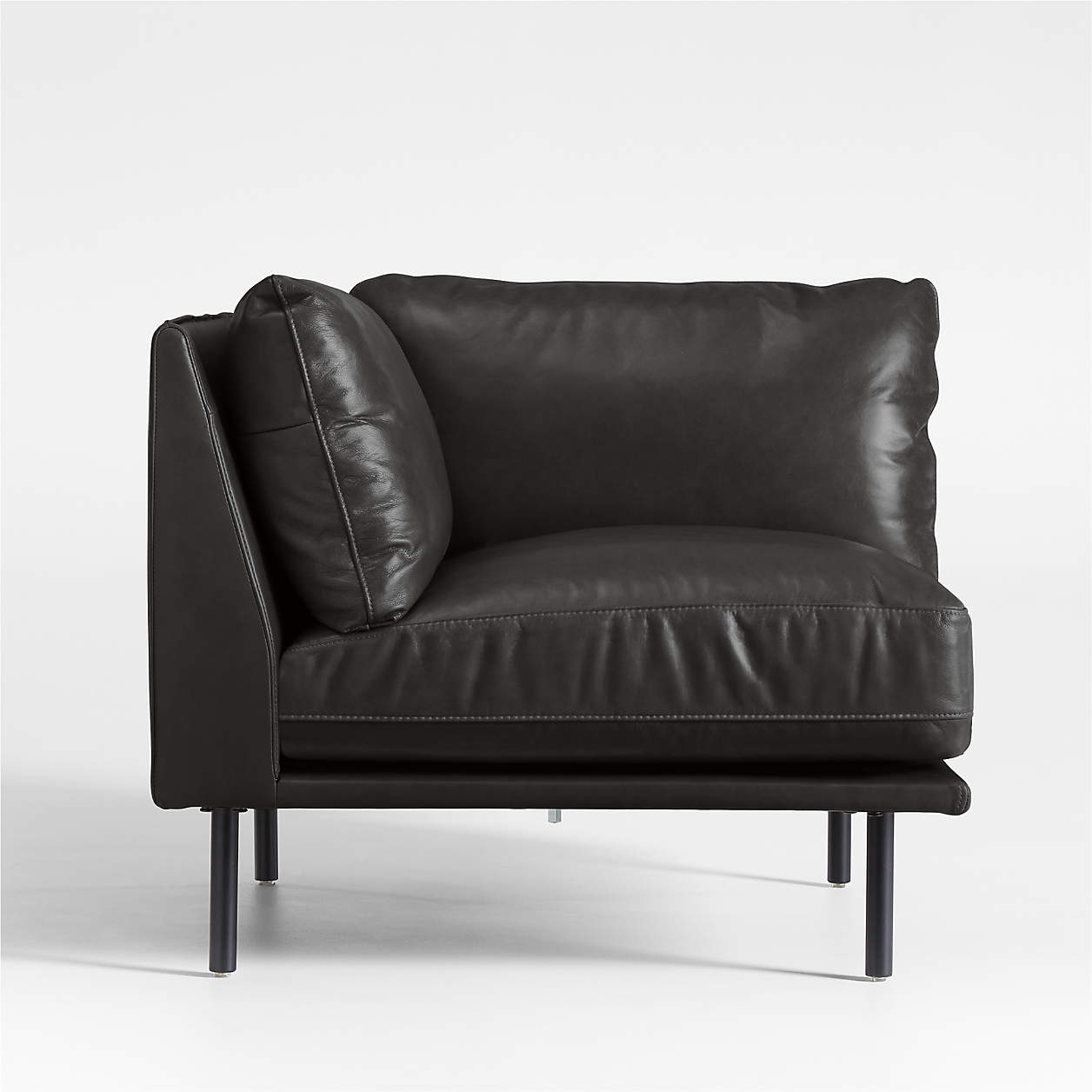 Wells Leather Corner Chair Crate and Barrel