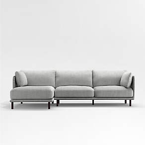 Dekalb Leather 2-Piece Chaise Sectional (102)