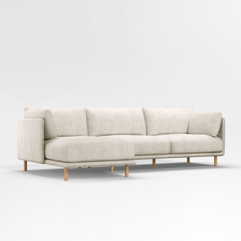 Wells 2-Piece Chaise Sectional Sofa with Natural Leg Finish - image 2 of 6