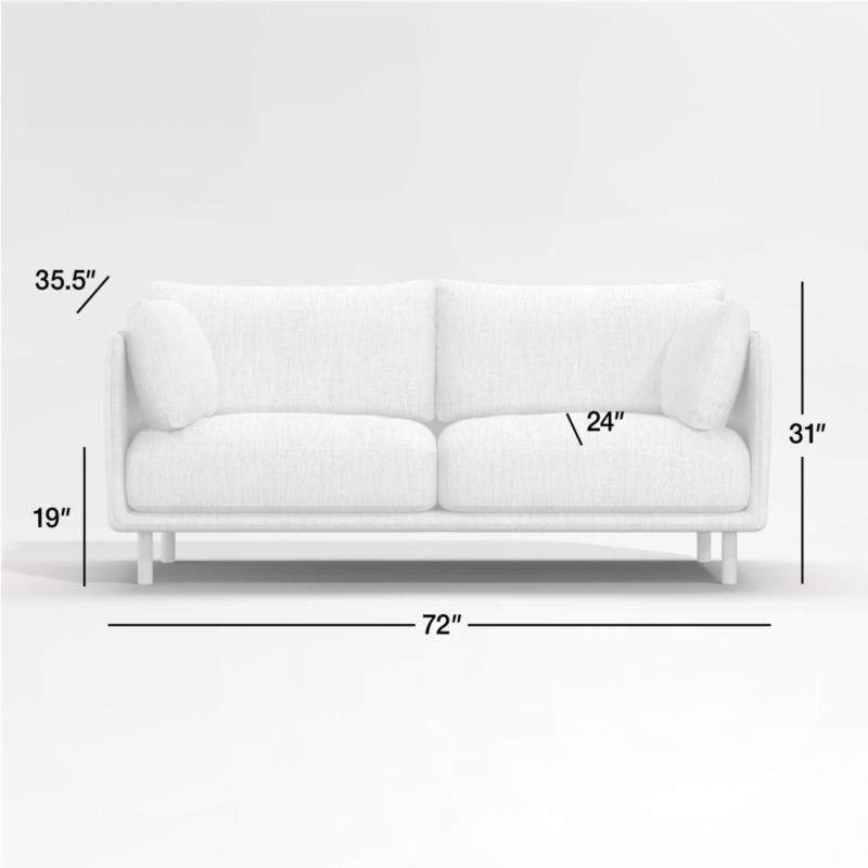 Wells Apartment Sofa with Natural Leg Finish