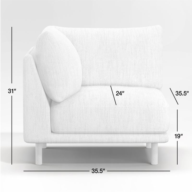 Wells Corner with Natural Leg Finish